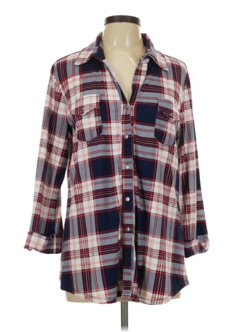 Market and Spruce 3/4 Sleeve Button-Down Shirt (view 1)
