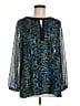Susan Graver Teal 3/4 Sleeve Blouse Size M - photo 1