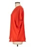 Alya 100% Polyester Orange Short Sleeve Blouse Size M - photo 5