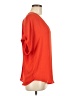 Alya 100% Polyester Orange Short Sleeve Blouse Size M - photo 4