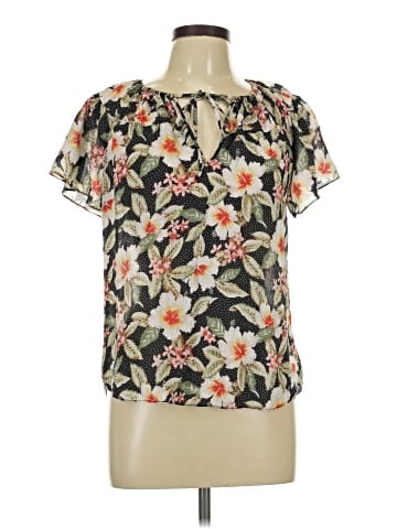 Rebecca Taylor Short Sleeve Silk Top (view 1)