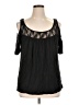 White Mark Black Short Sleeve Top Size XL - photo 1