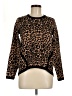 Milly Animal Print Brown Pullover Sweater Size M - photo 1