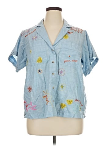 Maeve by Anthropologie Short Sleeve Blouse (view 1)