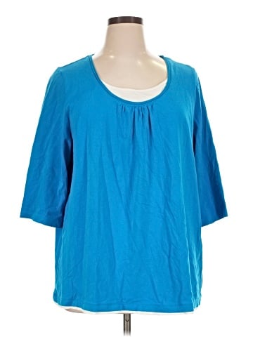 SUPREMA Essentials by Catherines 3/4 Sleeve T-Shirt (view 1)