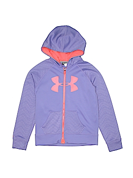 purple under armour zip up hoodie