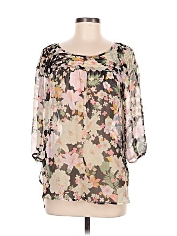 LC Lauren Conrad 3/4 Sleeve Blouse (view 1)