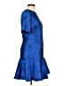 Alice + Olivia 100% Polyester Floral Blue Casual Dress Size 12 - photo 4