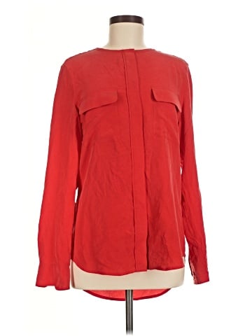 Equipment Long Sleeve Silk Top (view 1)