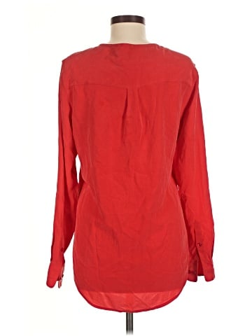 Equipment Long Sleeve Silk Top (view 2)