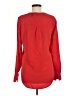 Equipment 100% Silk Red Long Sleeve Silk Top Size M - photo 2