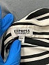 Express 100% Polyester Stripes Black Long Sleeve Blouse Size XS - photo 7