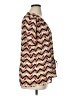 Etcetera 100% Polyester Chevron-herringbone Gold Short Sleeve Blouse Size 16 - photo 4