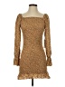 Chocolate 100% Rayon Animal Print Brown Cocktail Dress Size S - photo 1