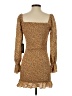 Chocolate 100% Rayon Animal Print Brown Cocktail Dress Size S - photo 2