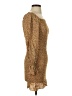 Chocolate 100% Rayon Animal Print Brown Cocktail Dress Size S - photo 4