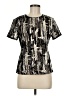 BCBGMAXAZRIA 100% Polyester Metallic Black Short Sleeve T-Shirt Size M - photo 1