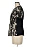 BCBGMAXAZRIA 100% Polyester Metallic Black Short Sleeve T-Shirt Size M - photo 5