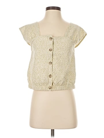 Madewell Floral Jacquard Button-Front Top (view 1)