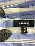 Express 100% Cotton Stripes Blue Long Sleeve Button-Down Shirt Size M - photo 7