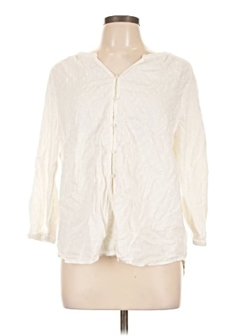 Croft & Barrow 3/4 Sleeve Button-Down Shirt (view 1)