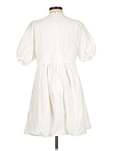 Madewell Embroidered Poplin V-Neck Mini Dress (view 2)