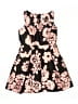 Milly Minis 100% Polyester Print Black Dress Size 12 - photo 1