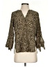 MICHAEL Michael Kors Animal Print Gold 3/4 Sleeve Blouse Size S - photo 1