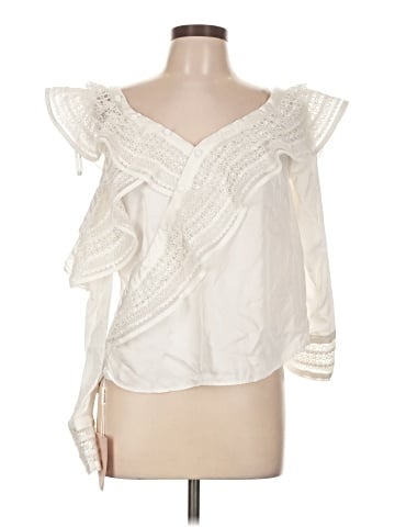 Self-Portrait One-Shoulder Frilled Blouse (view 1)