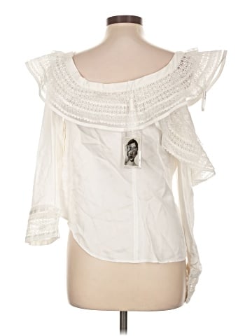 Self-Portrait One-Shoulder Frilled Blouse (view 2)