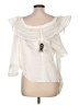 Self-Portrait Ivory One-Shoulder Frilled Blouse Size 10 - photo 2