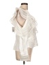 Self-Portrait Ivory One-Shoulder Frilled Blouse Size 10 - photo 4
