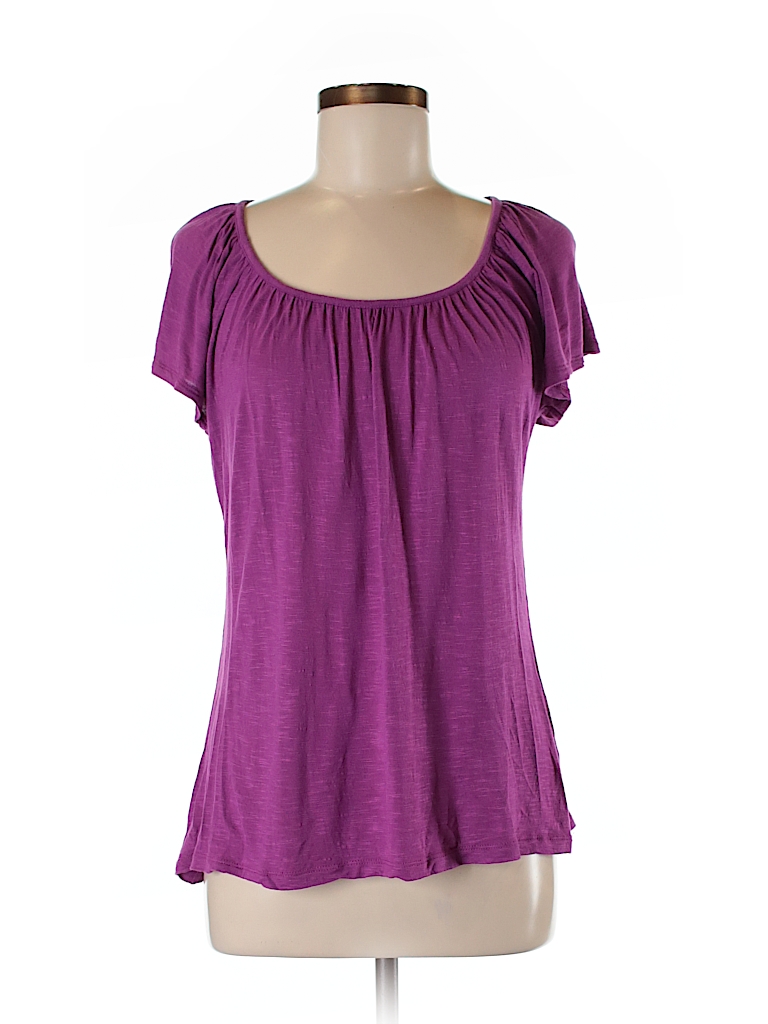 Apt. 9 100% Rayon Purple Short Sleeve Top Size M - photo 1