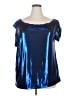 Torrid Metallic Blue Short Sleeve Top Size 2X Plus (2) - photo 1