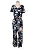 Ann Taylor LOFT 100% Rayon Floral Blue Jumpsuit Size 6 - photo 1