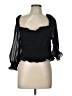 Divided by H&M 100% Polyester Black 3/4 Sleeve Blouse Size L - photo 1