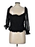 Divided by H&M 100% Polyester Black 3/4 Sleeve Blouse Size L - photo 2