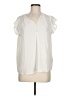 Maison d' Amelie 100% Polyester Ivory Short Sleeve Blouse Size M - photo 1