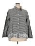 Cato 100% Cotton Checkered-gingham Silver 3/4 Sleeve Blouse Size 18 - photo 1