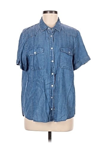 Jane and Delancey Short Sleeve Button-Down Shirt (view 1)