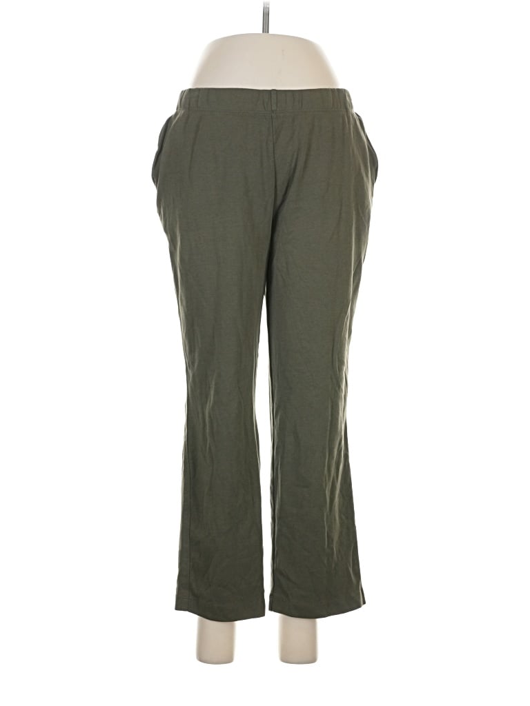 Pre-owned Lands' End Casual Pants In Green