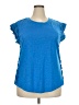 Cato 100% Polyester Blue Short Sleeve Top Size 18 - 20 - photo 1