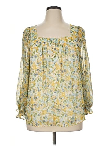 LC Lauren Conrad 3/4 Sleeve Blouse (view 1)