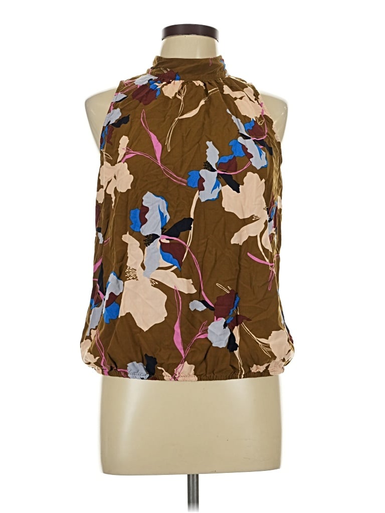 Pre-owned Dr2 Sleeveless Blouse In Brown