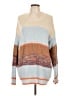 Lumiere Color Block Orange Pullover Sweater Size L - photo 1