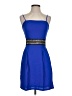 19 Cooper 100% Polyester Color Block Blue Cocktail Dress Size S - photo 1