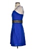 19 Cooper 100% Polyester Color Block Blue Cocktail Dress Size S - photo 5