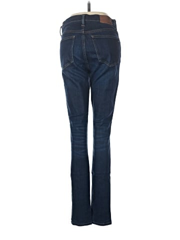 Madewell Tall 9" Mid-Rise Skinny Jeans in Larkspur Wash: TENCEL&trade; Denim Edition (view 2)
