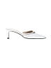 Etienne Aigner 100% Leather White Mule/Clog Size 7 1/2 - photo 1