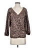 Ann Taylor LOFT Animal Print Brown 3/4 Sleeve Blouse Size XS - photo 1